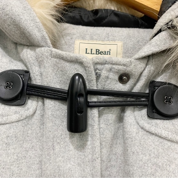 LL Bean Women’s Toggle Duffel Wool Blend Trench Coat - Picture 2 of 9